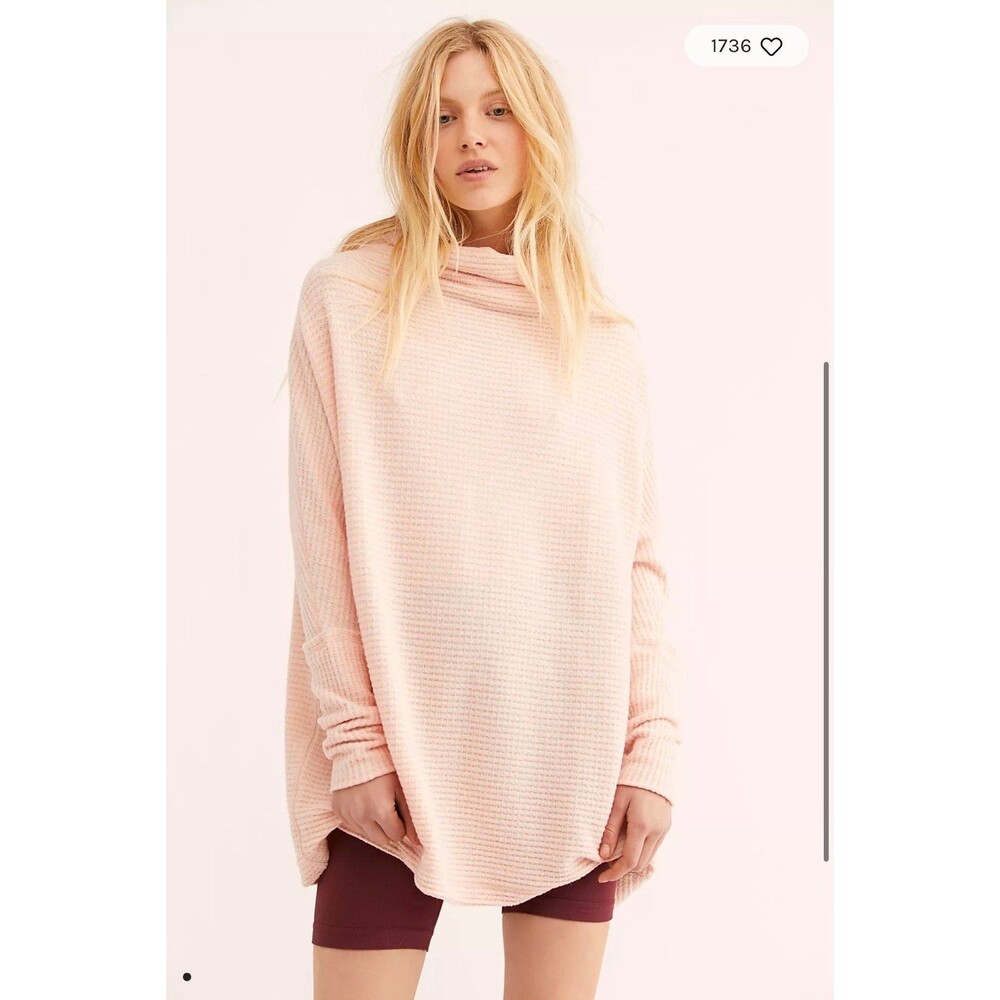 We the Free Kitty Thermal Fennel Neck Top Long Sleeve Top